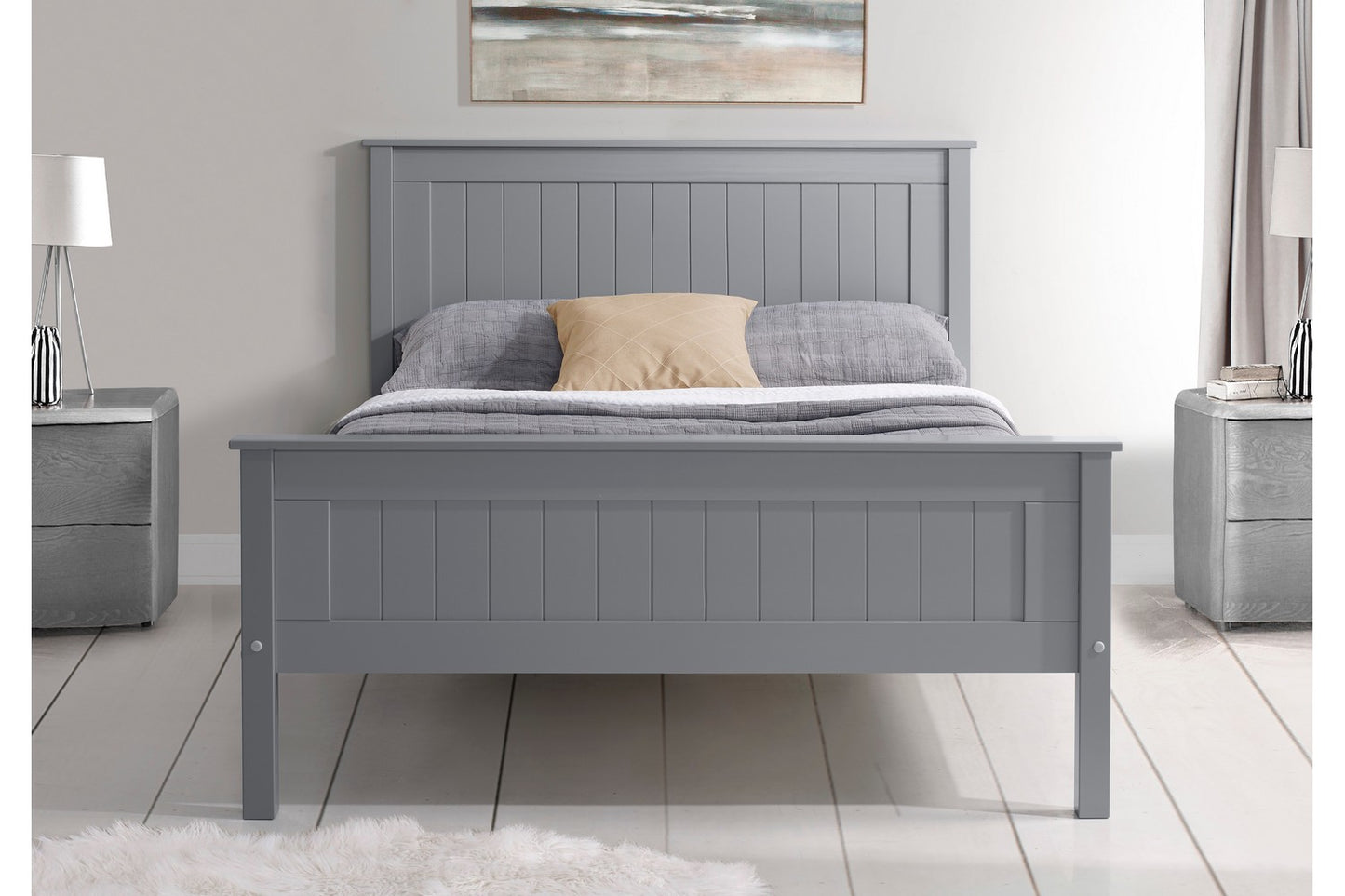 Taurus Bed Frame Double Grey