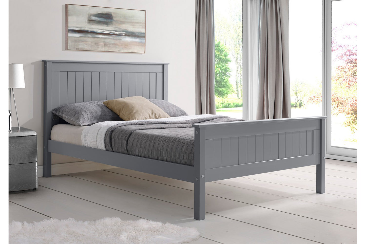 Taurus Bed Frame Double Grey