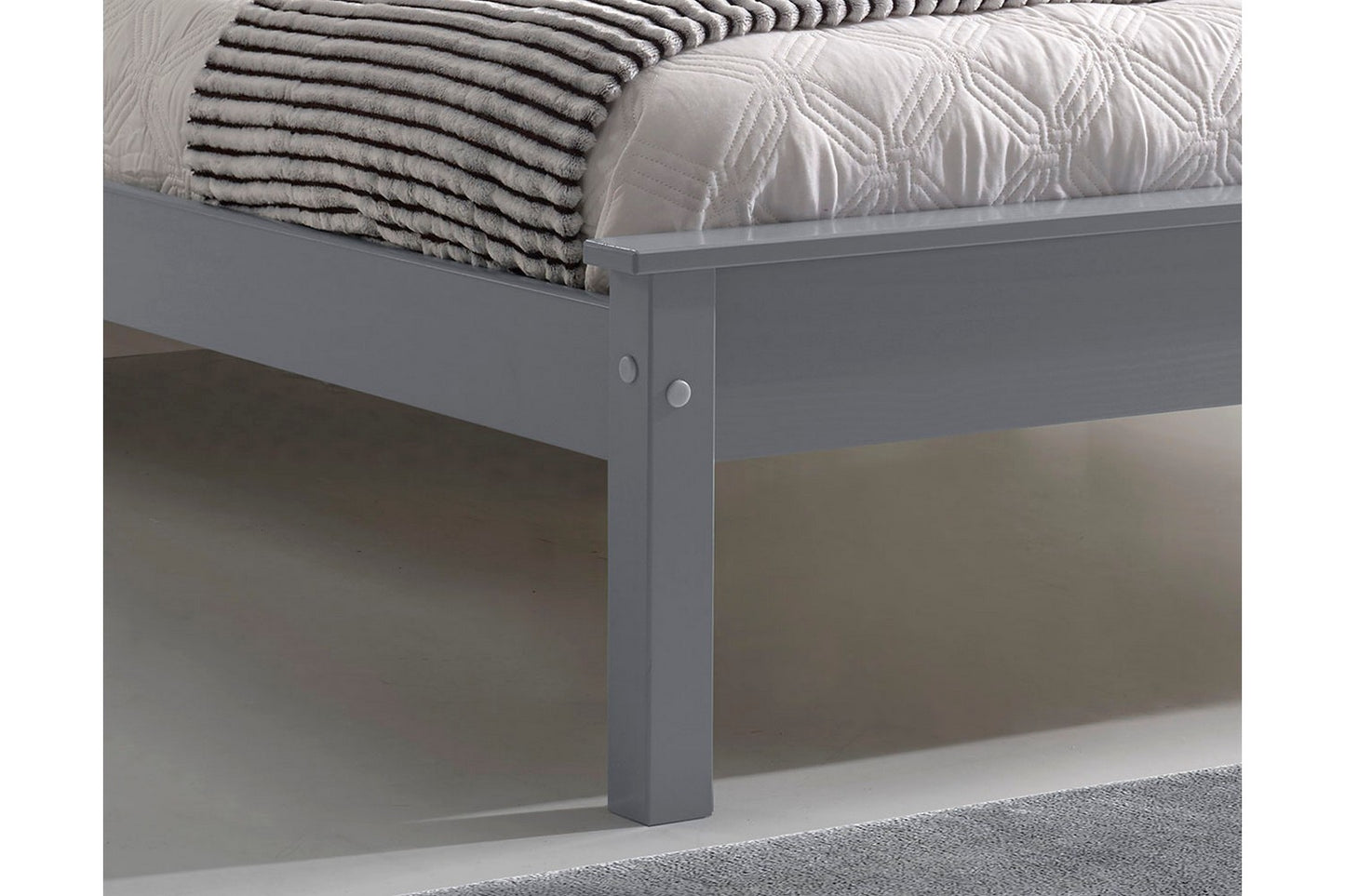 Taurus Bed Frame Double Grey Low Footend