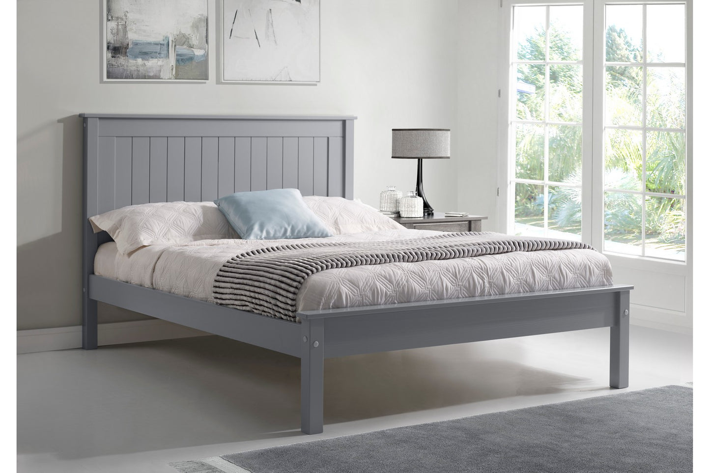 Taurus Bed Frame King Grey Low Footend