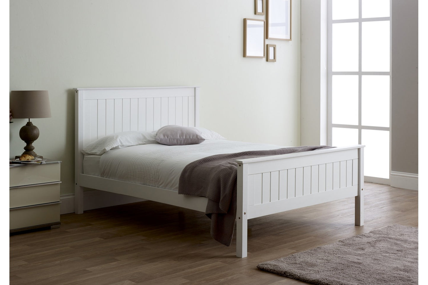 Taurus Bed Frame King White