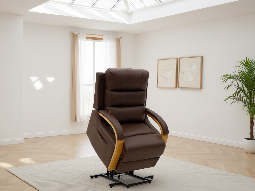 Vigo Electric Reclining Chair Brown
