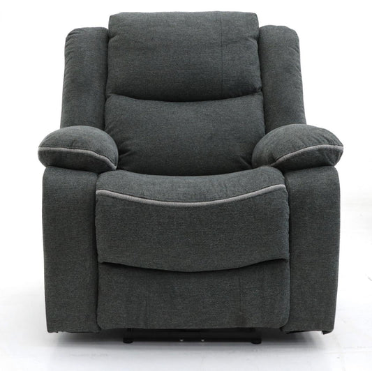 Harald Electric Recliner Sofa Grey Fabric Armchair