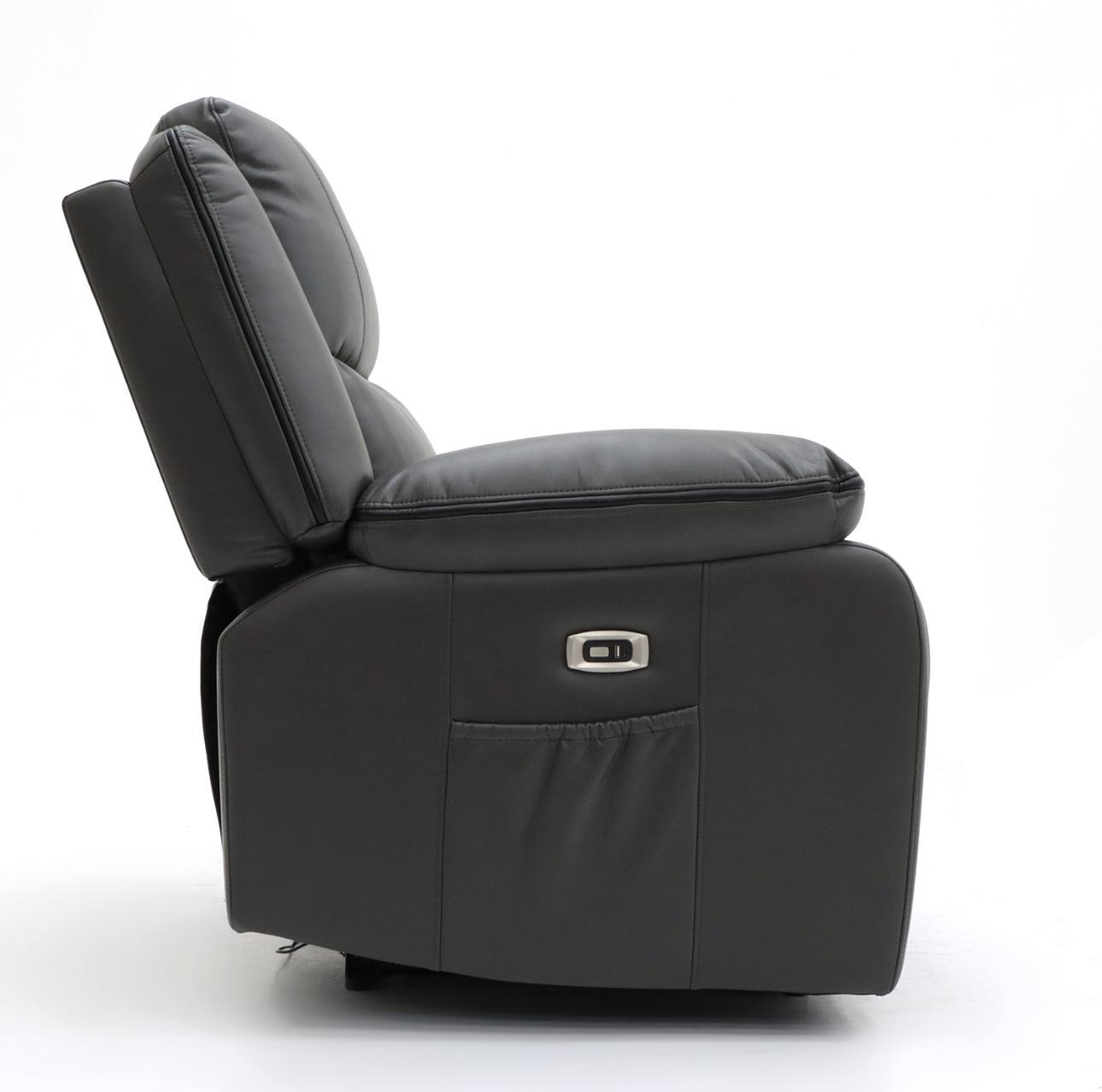 Harald Electric Recliner Sofa Black Armchair