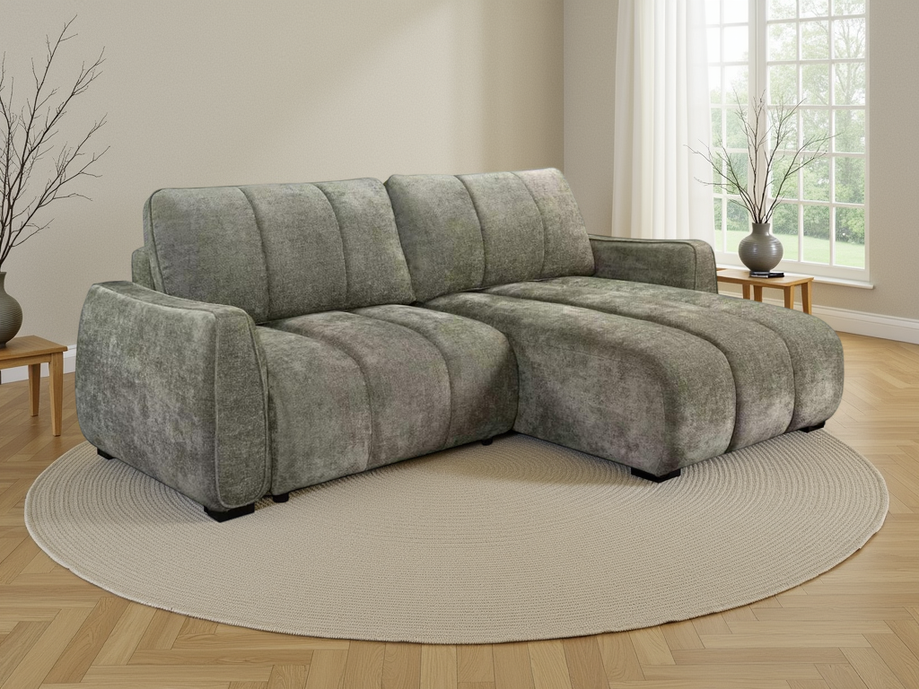 Portland Universal Corner Sofabed Green