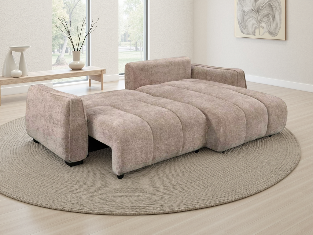 Portland Universal Corner Sofabed Beige
