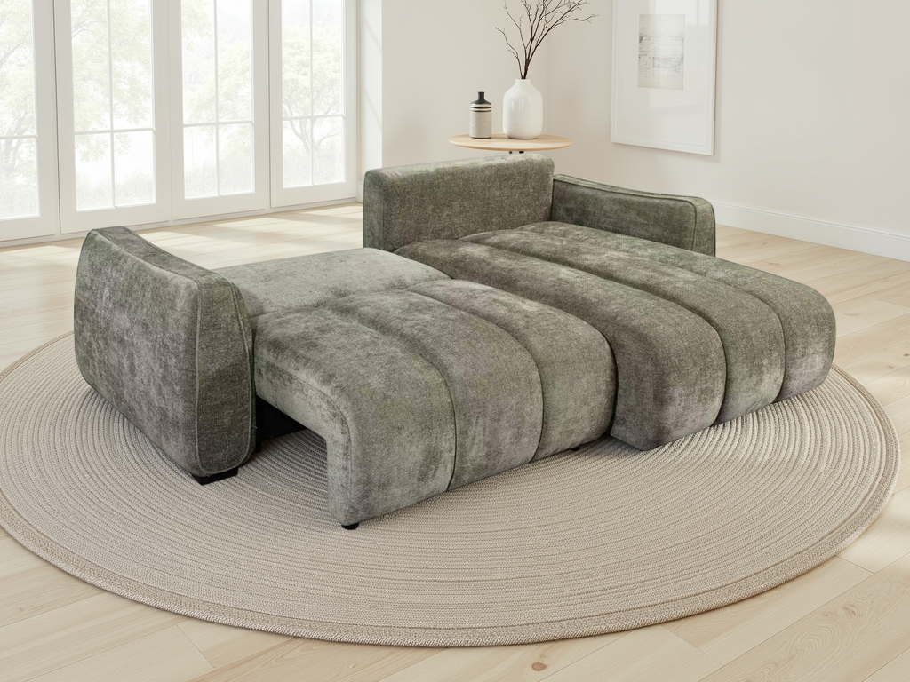 Portland Universal Corner Sofabed Green