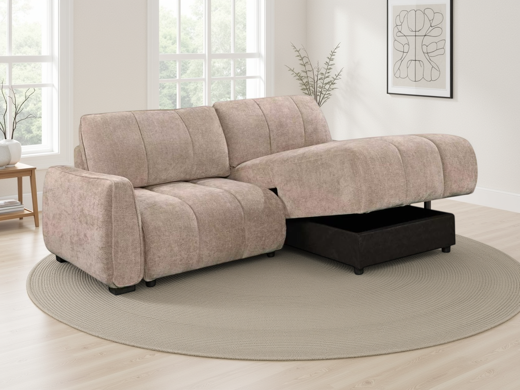 Portland Universal Corner Sofabed Beige