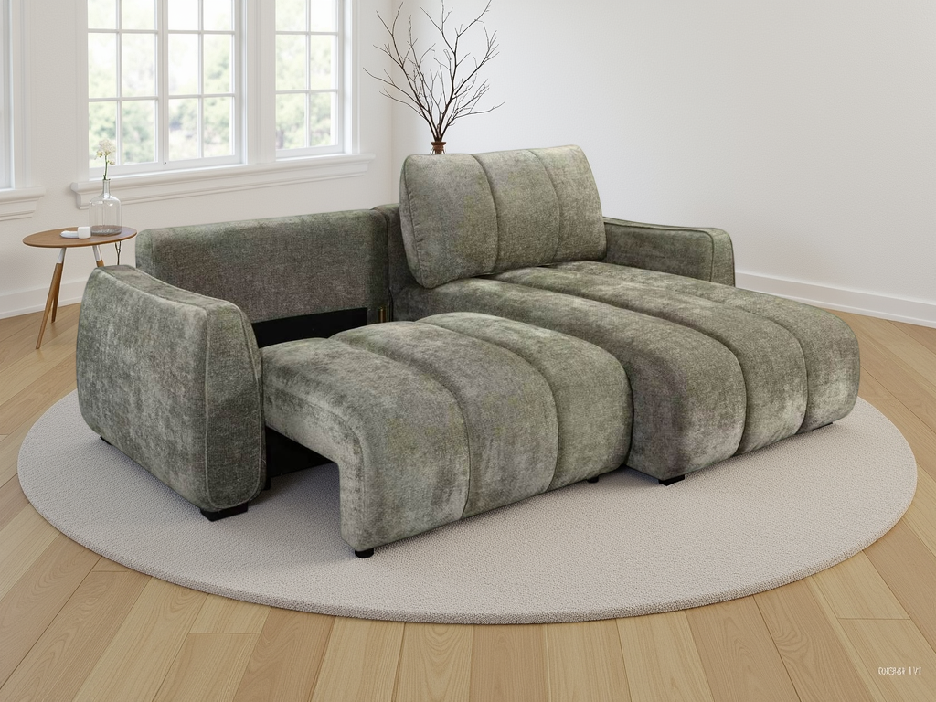 Portland Universal Corner Sofabed Green