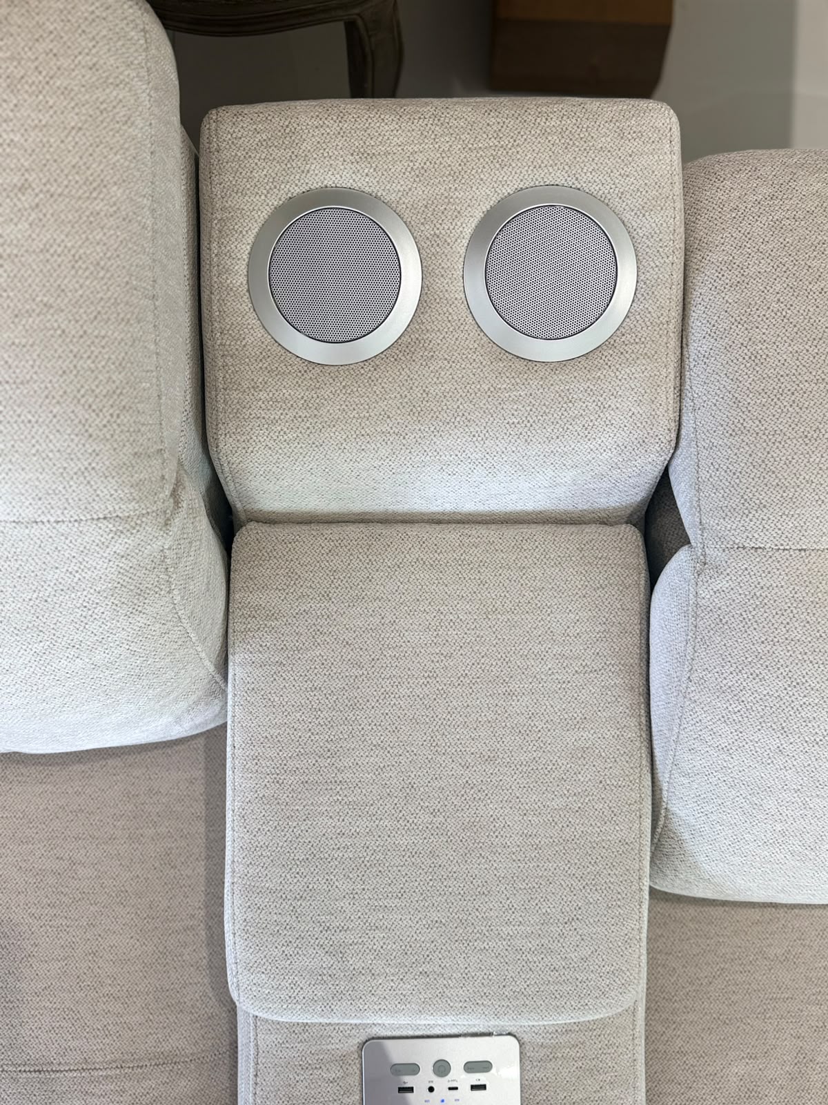 Ohio Electric Recliner Sofa Beige Large Corner