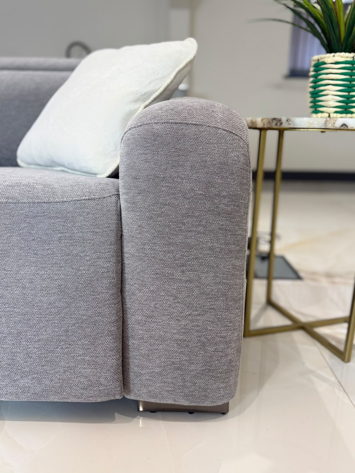 Ohio Electric Recliner Sofa Grey Large Corner