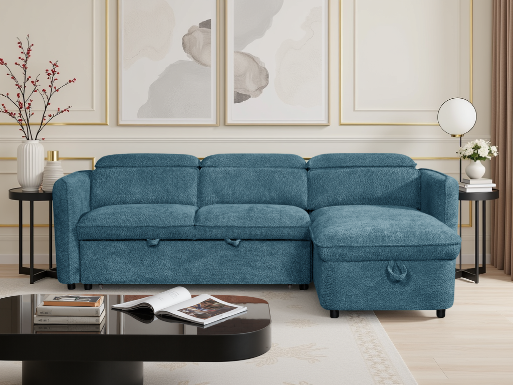 Capri Sofabed Blue Universal Corner