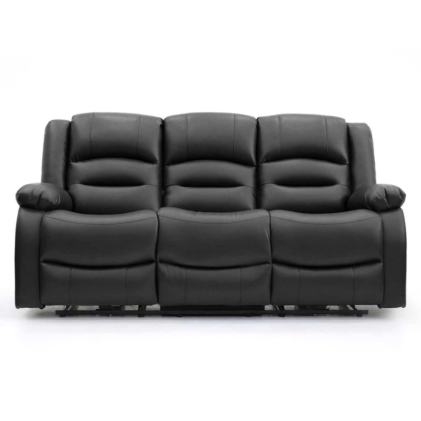 Alva Electric Recliner Sofa Black 3 Seater