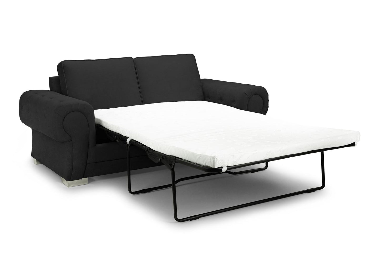 Verona Scatterback Sofabed Black 3 Seater