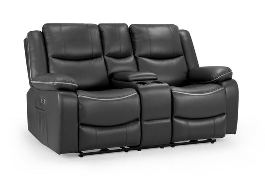 Harald Electric Recliner Sofa Black 2 Seater