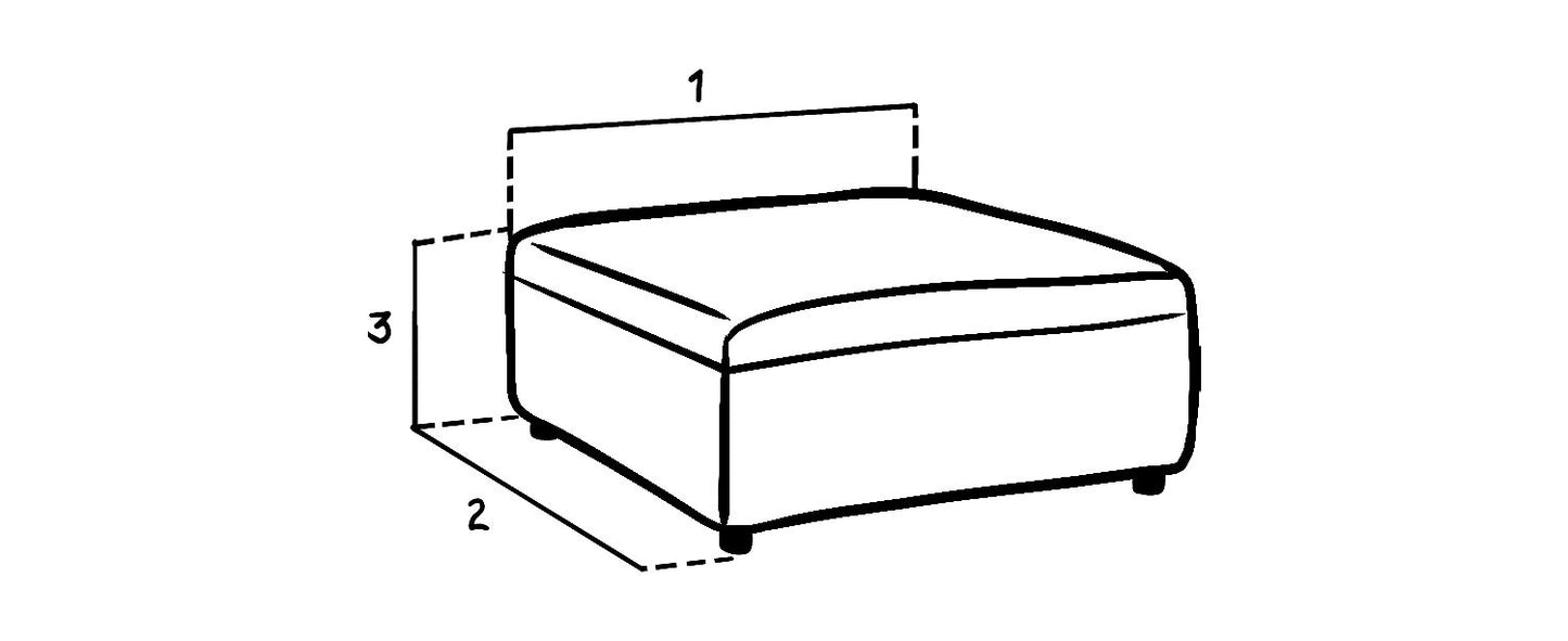 Tucano Modular Sofa Ivory Footstool