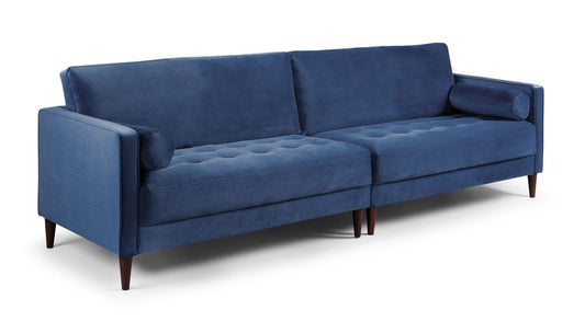 Harper Sofa Plush Blue 4 Seater