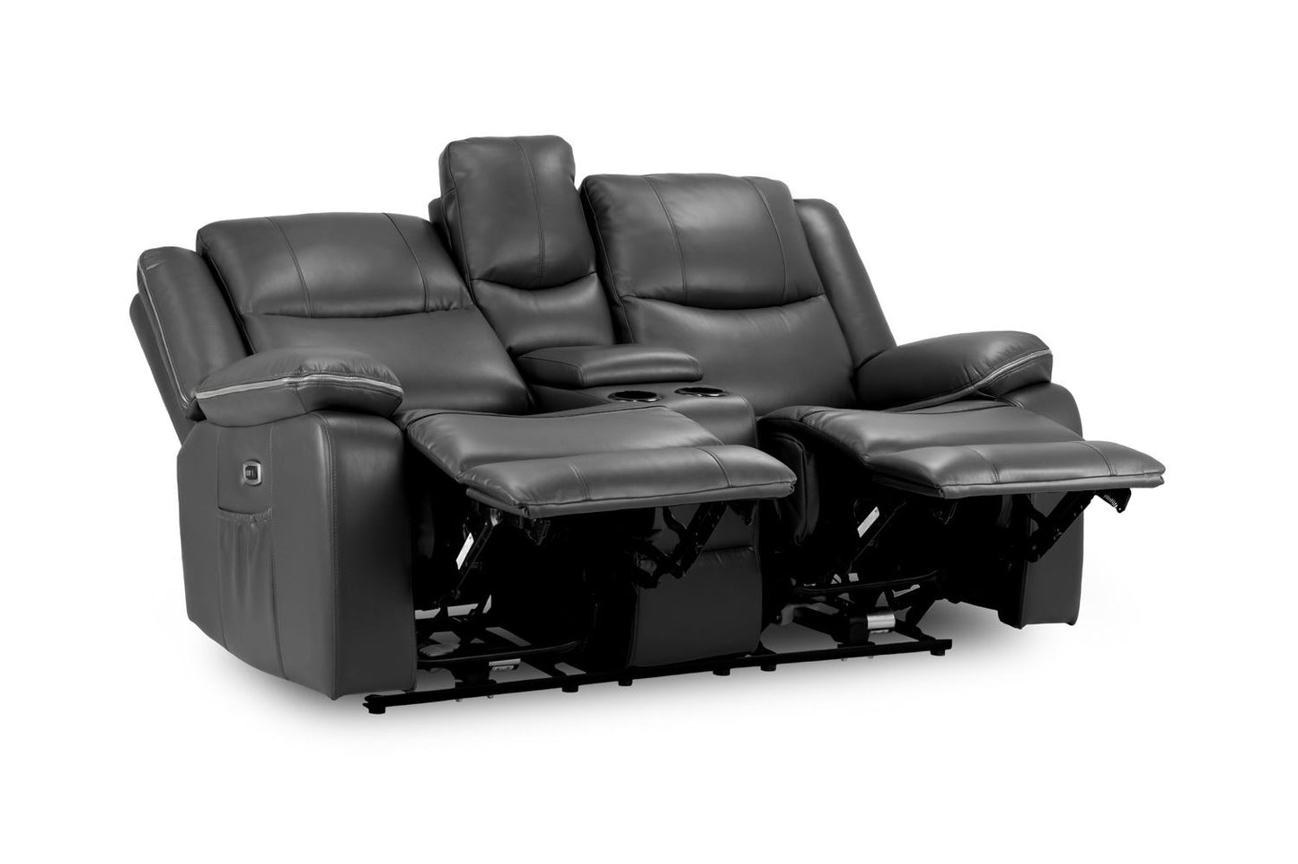 Harald Electric Recliner Sofa Black 2 Seater