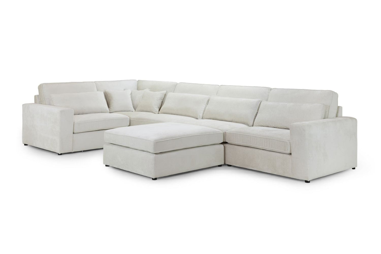 Kiana Modular Sofa Ivory Footstool