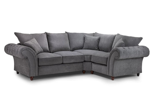 Windsor Fullback Sofa Grey Right Hand Facing Corner