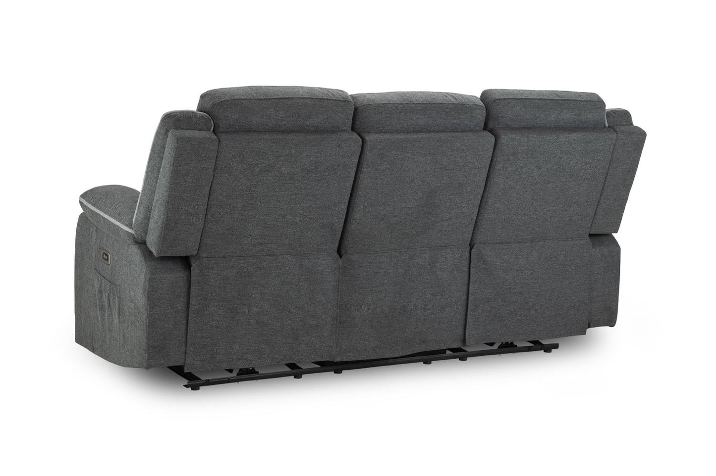 Harald Electric Recliner Sofa Graphite 3 Seater