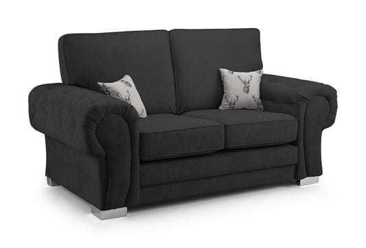 Verona Fullback Sofa Black 2 Seater