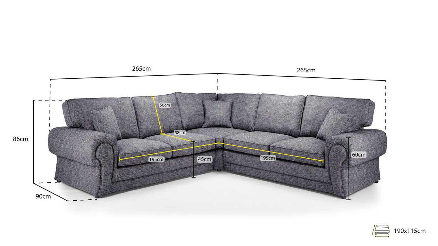 Wilcot Sofabed Grey Large Corner