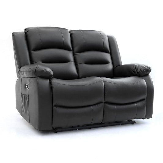 Alva Electric Recliner Sofa Black 2 Seater