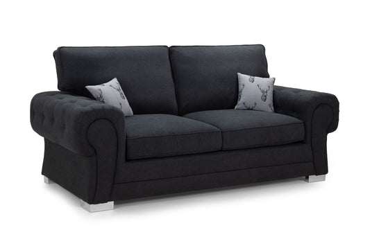 Verona Fullback Sofabed Black 3 Seater