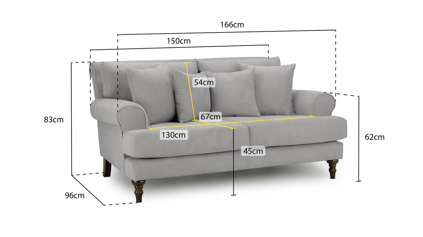 Summer Sofa Grey 2 Seater