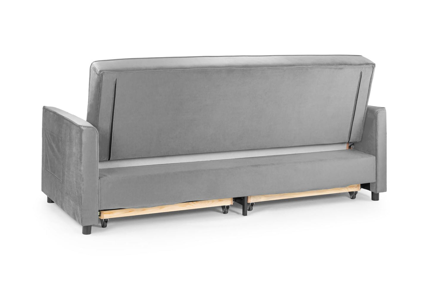 Elegance Sofabed Plush Grey 3 Seater