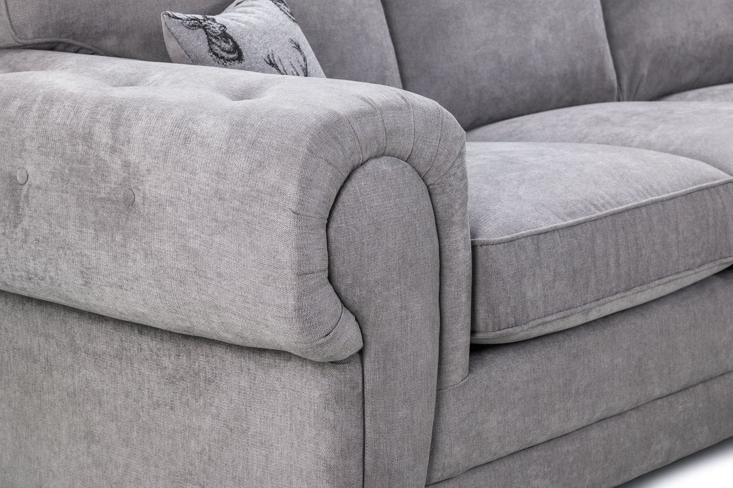 Verona Fullback Sofa Grey Large Corner