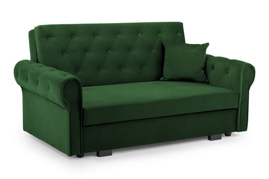 Rosalind Sofabed Plush Green 2 Seater