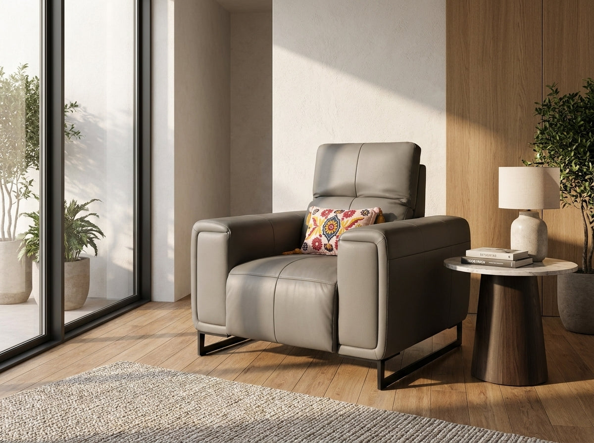 Richmond Electric Recliner Sofa Grey Armchair