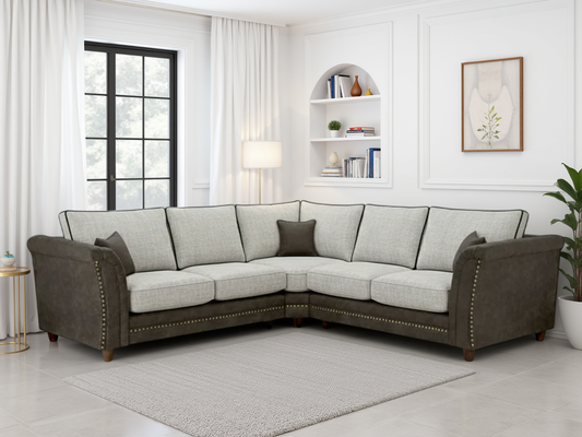Bella Fullback Sofa Grey Large Corner